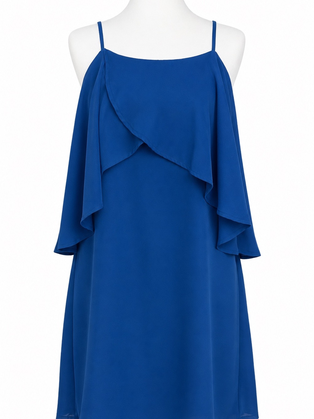 Nordstrom's MARY & MABEL Ruffled Mini Dress, Sleeveless, Blue, Size Small